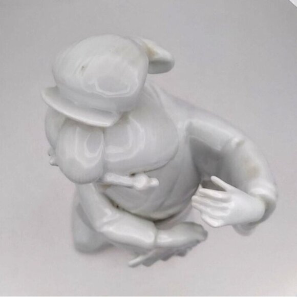 Vintage Porcelain Traditional Geisha Girl w/ Fan Japanese Figurine Blanc de Chen - Picture 5 of 6